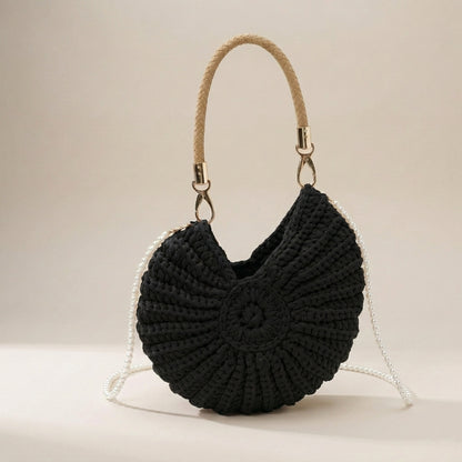 Shell Woven Weave Crochet Tote Bag