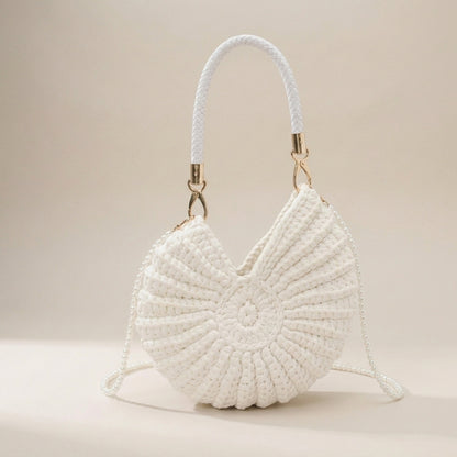 Shell Woven Weave Crochet Tote Bag